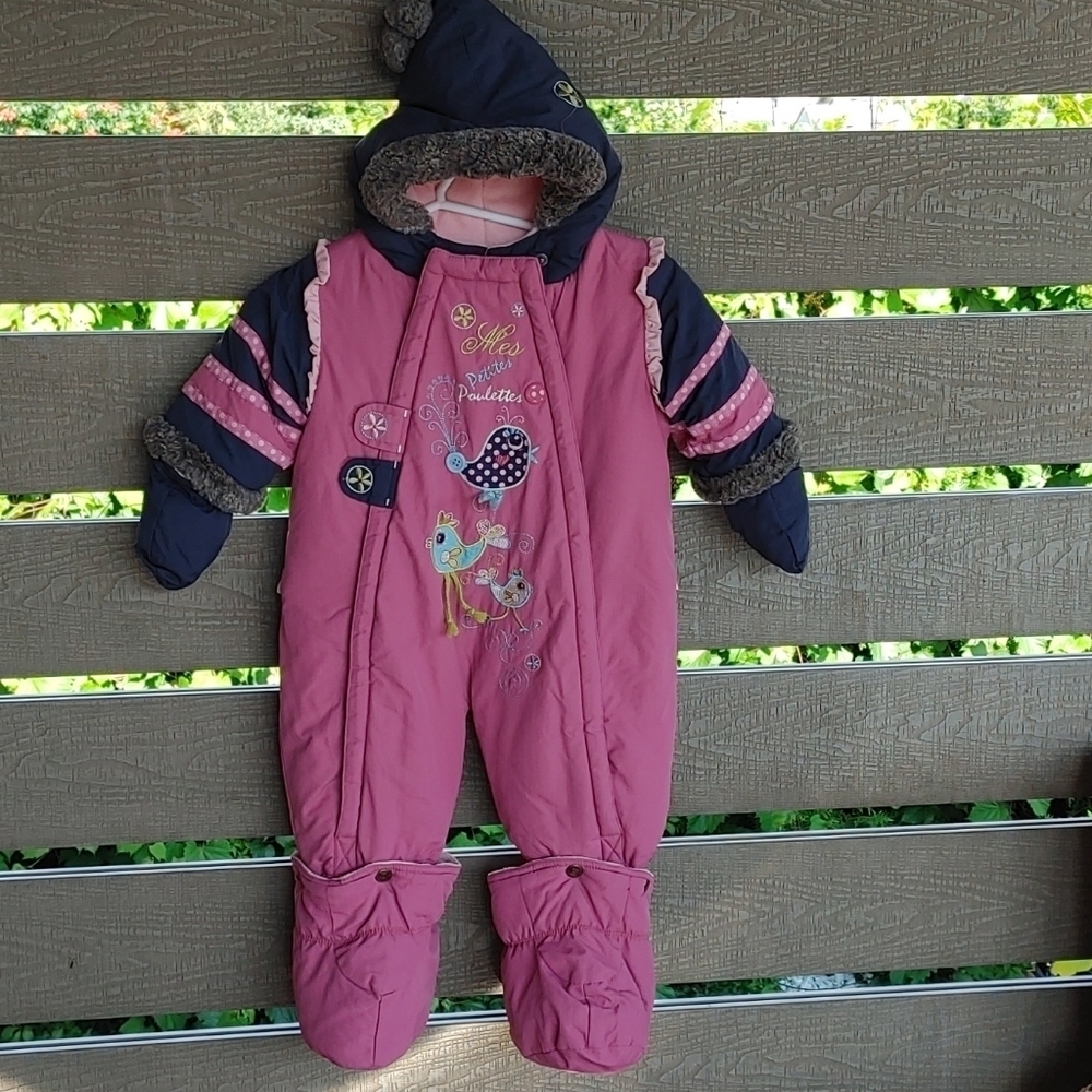 Peluche & Tartine one piece snowsuit Baby girl 6M